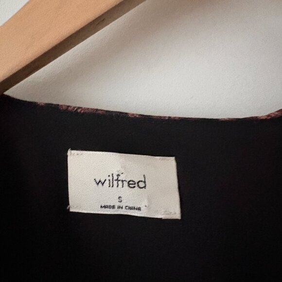 Aritiza Wilfred Louise Wrap Dress Long Sleeve Metallic Size Small - Picture 9 of 9